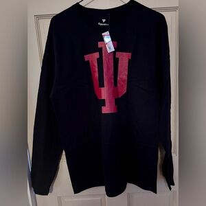 Fanatics Indiana Hoosiers Primary Logo Long Sleeve T-Shirt - Black Small